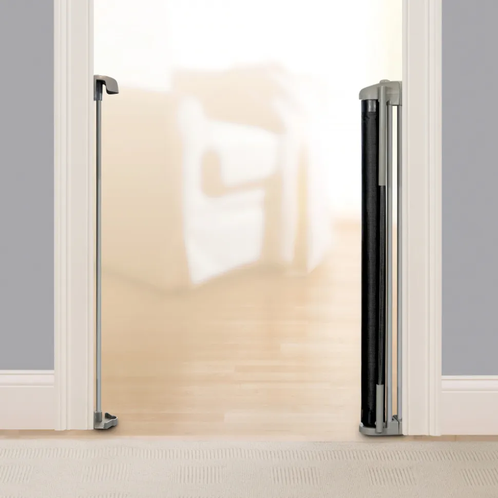 Barrière de sécurité enfant , jusqu'à 136 cm, auto lock, retractable, facile à installer