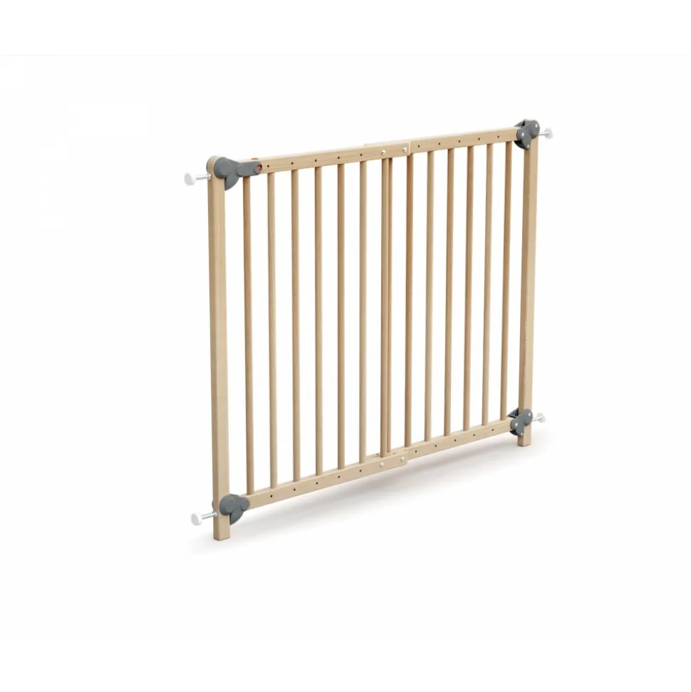 Barrière de sécurité extensible webaby hêtre verni 73-110 cm