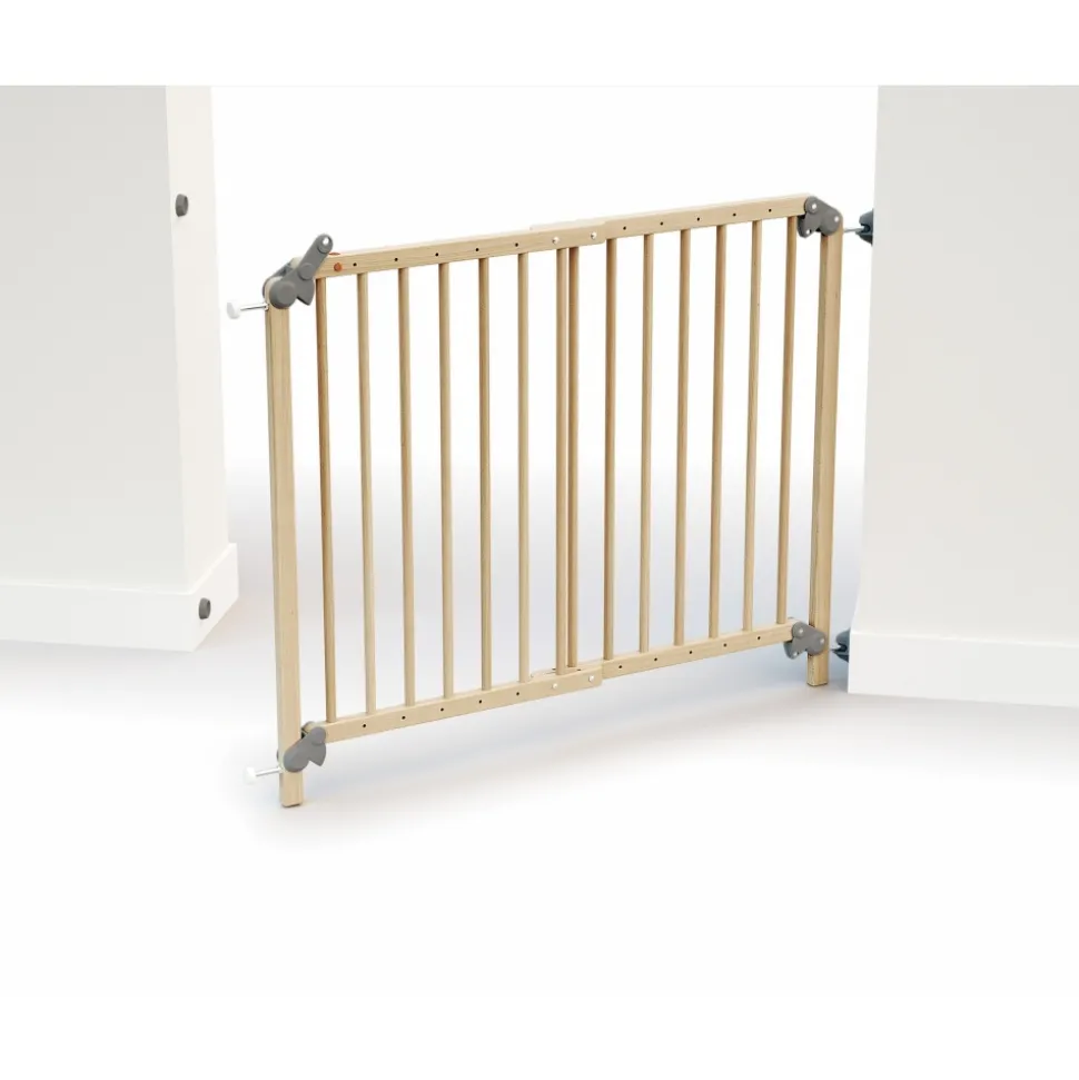 Barrière de sécurité extensible webaby hêtre verni 73-110 cm