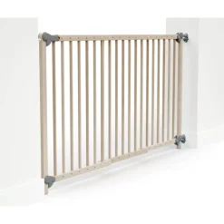 Barrière de sécurité extensible webaby hêtre brut & gris