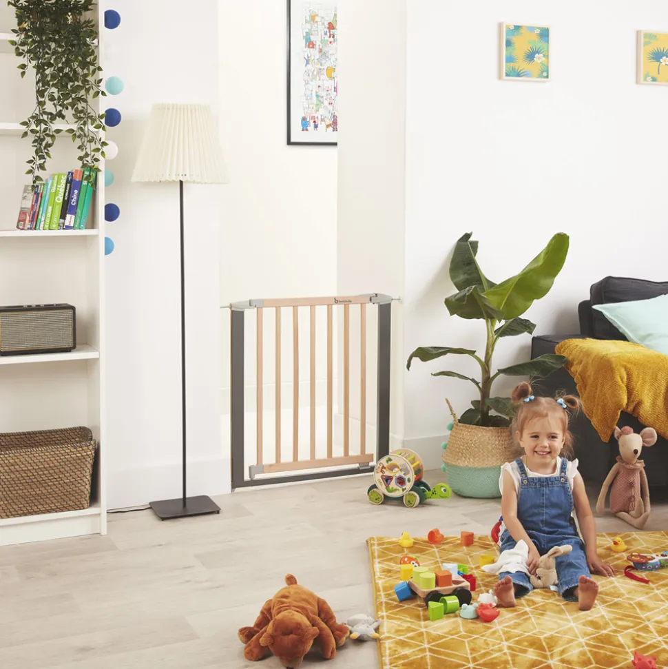 Barrière de sécurité safe & lock extensible 73-81,5 cm fixation pression ou vis