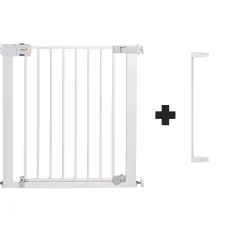 Barrière enfant avec extension 7 cm auto close blanc