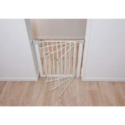 Barrière enfant avec extension 7 cm auto close blanc