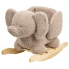 Bascule bouclette teddy eléphant taupe
