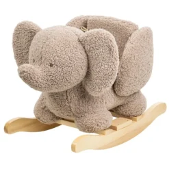 Bascule bouclette teddy eléphant taupe