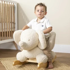 Bascule bouclette teddy eléphant ecru