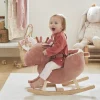 Bascule licorne lina rose poudré