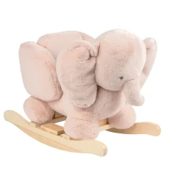 Bascule éléphant vieux rose