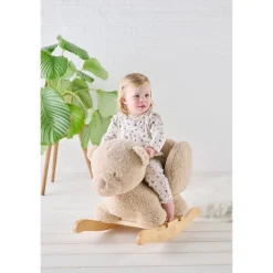 Bascule teddy ours beige bouclettes