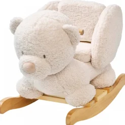 Bascule teddy ours écru bouclettes