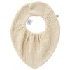Bavoir bandana réversible biscuit