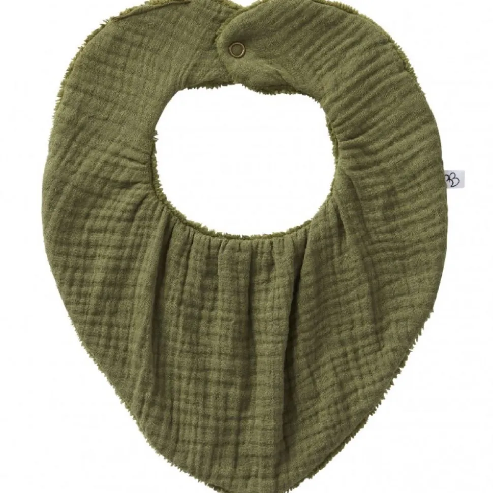 Bavoir bandana réversible fougère