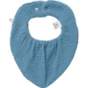 Bavoir-bandana réversible pierre bleue