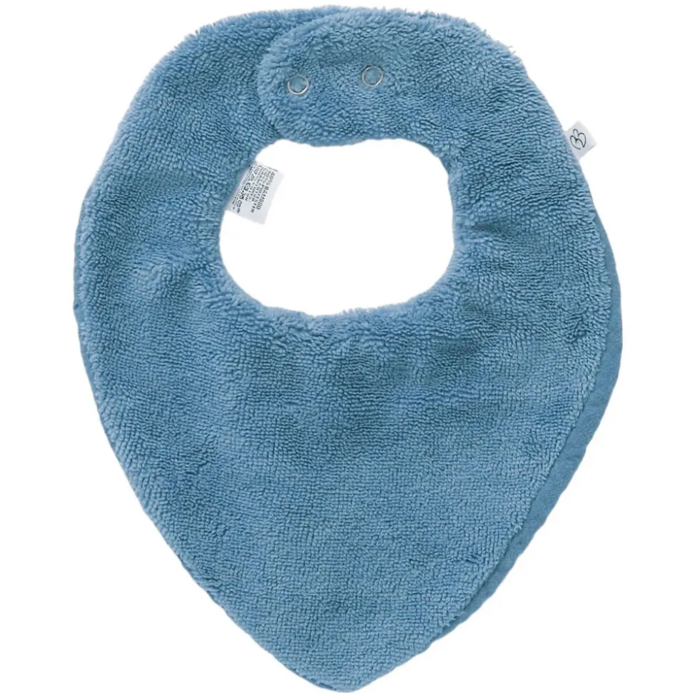 Bavoir-bandana réversible pierre bleue