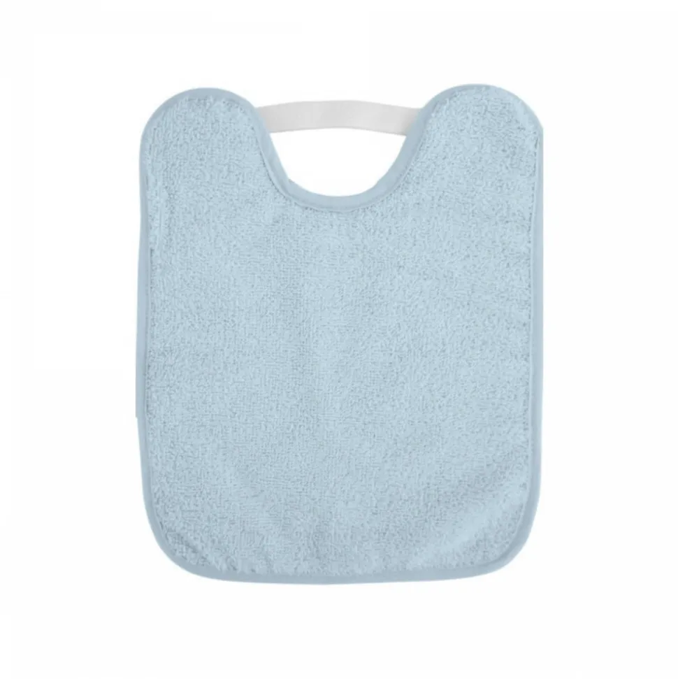 Bavoir bébé en bouclette bleu