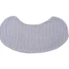 Bavoir 2 en 1 bi-matière (poncho/ épaule) rayé vert de gris