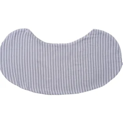 Bavoir 2 en 1 bi-matière (poncho/ épaule) rayé vert de gris