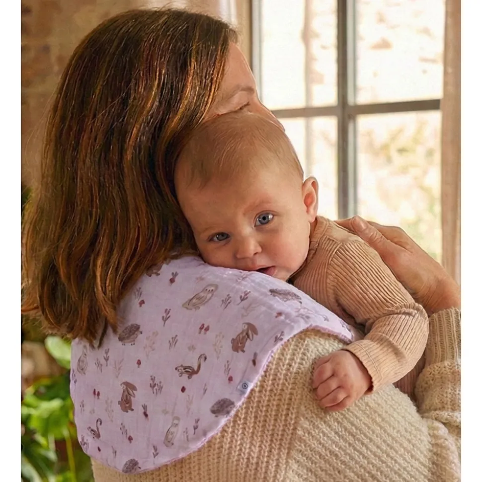 Bavoir 2 en 1 poncho/épaule cosy forest mocha