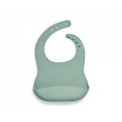 Bavoir en silicone ash green