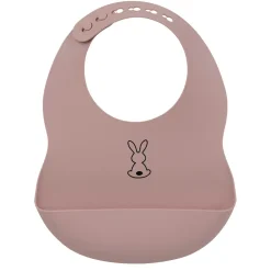 Bavoir en silicone lapidou rose