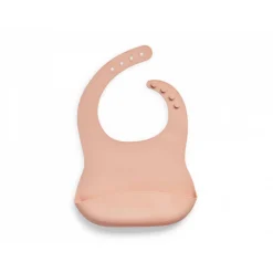 Bavoir en silicone pale pink