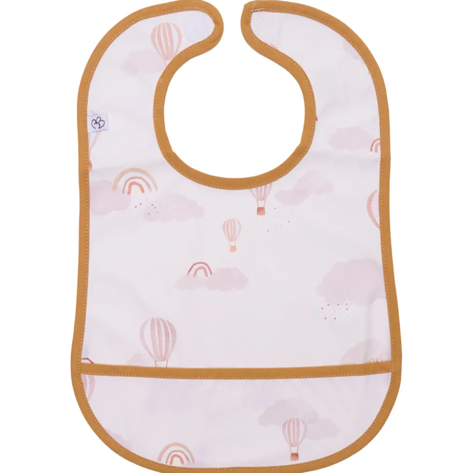Bavoir en tissu imperméable souple montgolfières