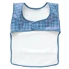 Bavoir imperméable carreaux bleus 6-24 mois