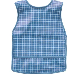 Bavoir imperméable carreaux bleus 6-24 mois