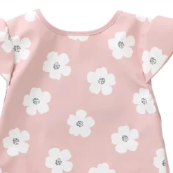 Bavoir imperméable fleurs rose & blanc 6-24 mois
