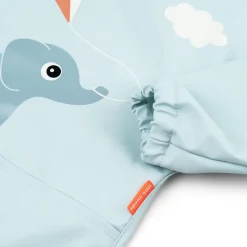 Bavoir à manches avec poche playground bleu