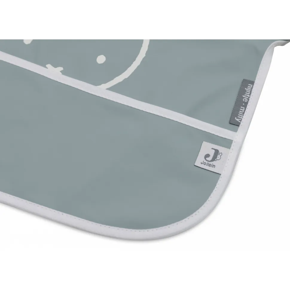 Bavoir manches longues imperméable miffy peekaboo sea green