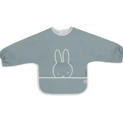 Bavoir manches longues imperméable miffy peekaboo sea green