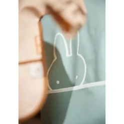 Bavoir manches longues imperméable miffy peekaboo sea green