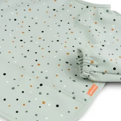 Bavoir manches longues 6-18 mois happy dots vert