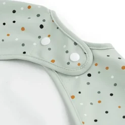Bavoir manches longues 6-18 mois happy dots vert