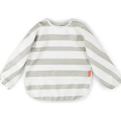 Bavoir manches longues 6-18 mois stripes sable