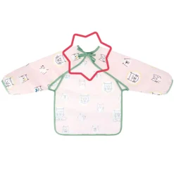 Bavoir manches longues rose