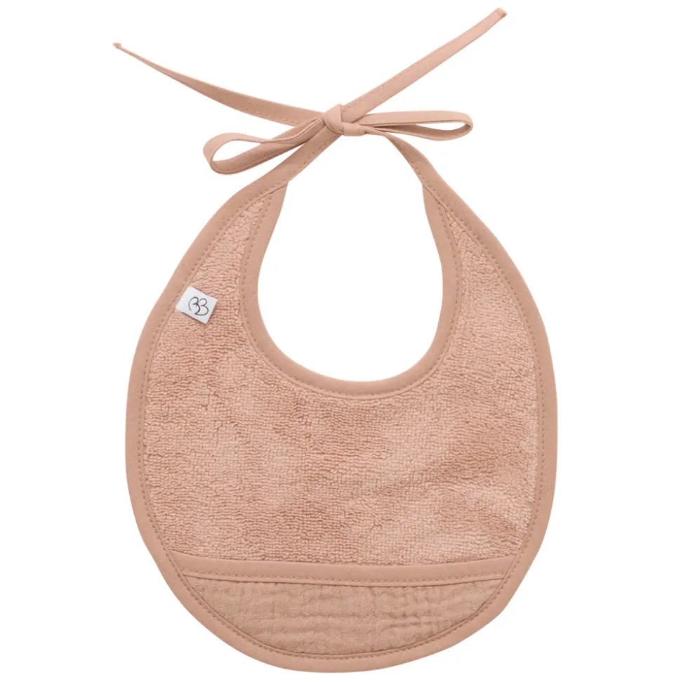 Bavoir naissance éponge bi-matière mocha