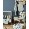 Bavoir naissance éponge vert de gris