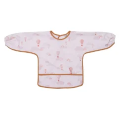 Bavoir tablier col claudine imperméable - montgolfières 6/24 mois