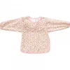 Bavoir tablier col claudine imperméable - froufrou léopard 6/24 mois