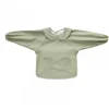 Bavoir-tablier col claudine uni vert 3-5 ans