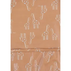 Bavoir tablier ocre motif girafe