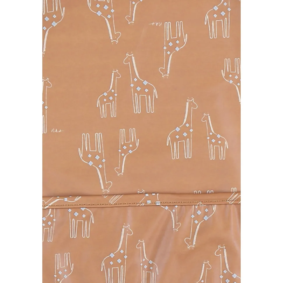 Bavoir tablier ocre motif girafe