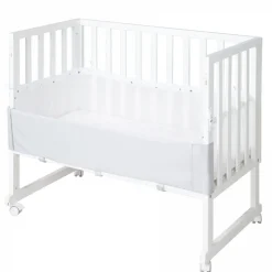 Berceau cododo 3 en 1 blanc avec matelas et barrière en maille