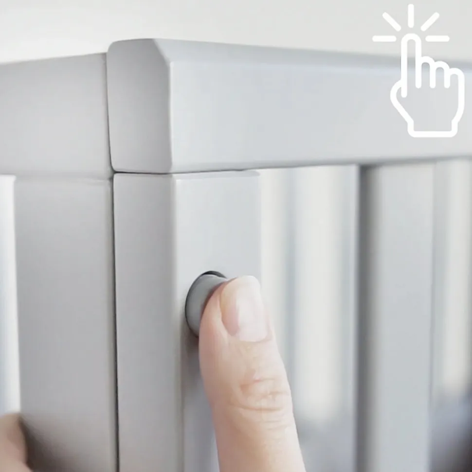 Berceau cododo 3 en 1 blanc avec matelas et barrière en maille
