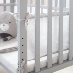 Berceau cododo 3 en 1 bois gris avec matelas et nid