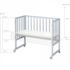 Berceau cododo 3 en 1 bois taupe avec matelas