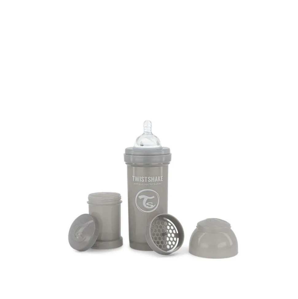 Biberon anti-colique 260 ml pastel gris
