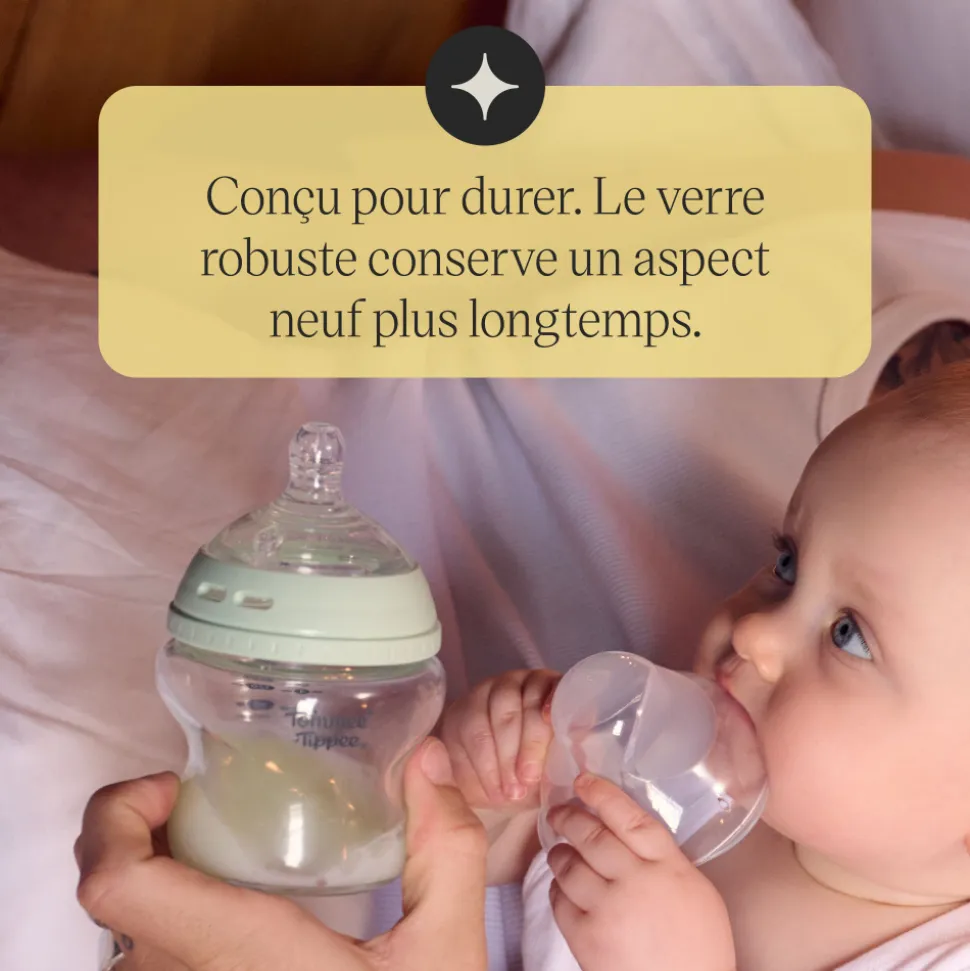 Biberon anti-colique natural start en verre 250ml